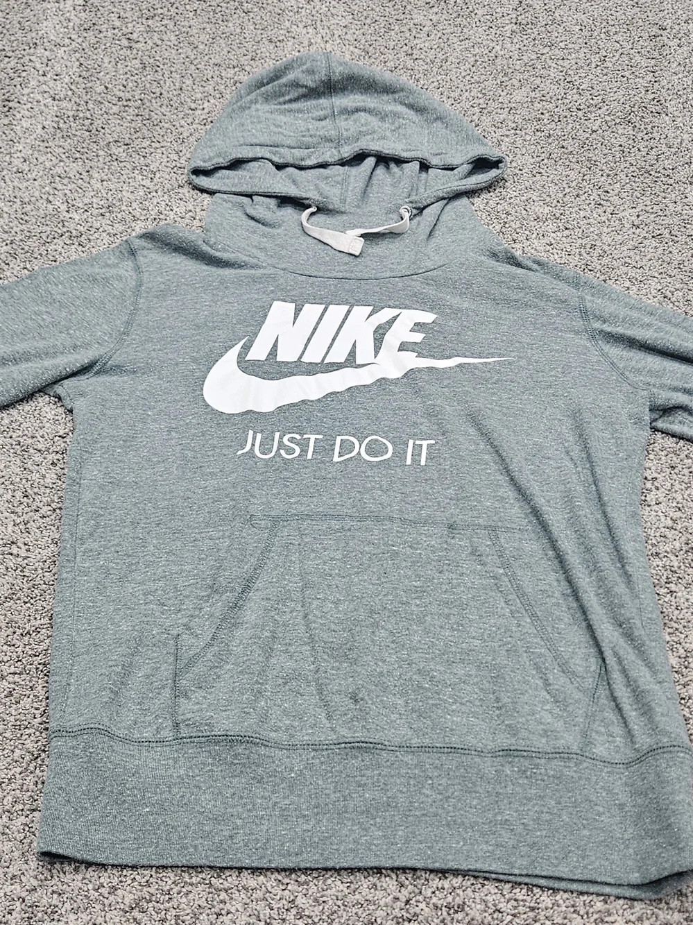Nike Heather Green 'Just Do It' Hoodie